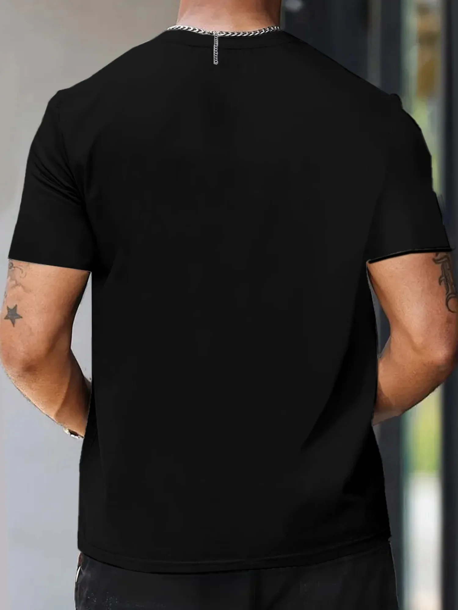 تي شيرت رجالي بنمط " يسوع هو منقذ حياتي"، تي شيرت كاجوال برقبة دائرية، قماش مسامي، مرونة قليلة #2