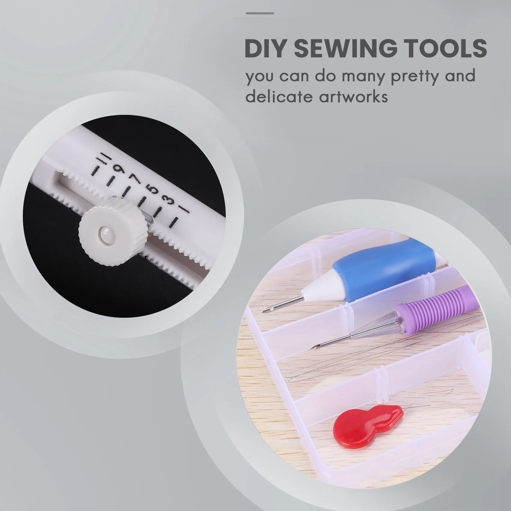 Stickerei Stitching Punch Nadel Set Sticks tift mit Plastik box für Stickerei Threader DIY Nähen, 3 Größen