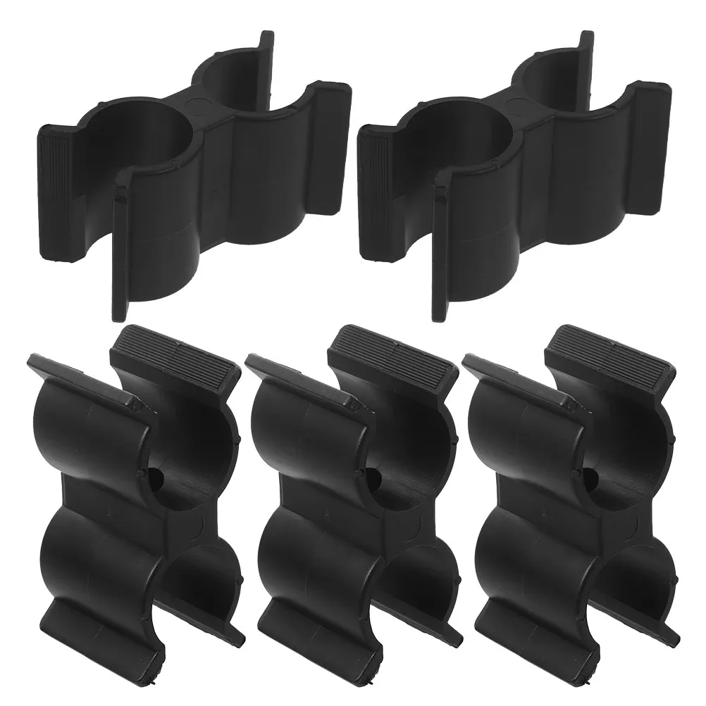 

5Pcs Double Port Pipe Clamps Plastic Heavy Duty Pipe Connection Clips for Yacht Rv Boat Marine Use Weather Resistant Double Tube