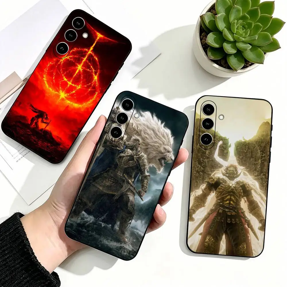 E-Elden Ring Game Malenia Cool Phone Case Black Silicone Soft For Samsung Galaxy A73,A72,A71,A70,A53,A52,A51