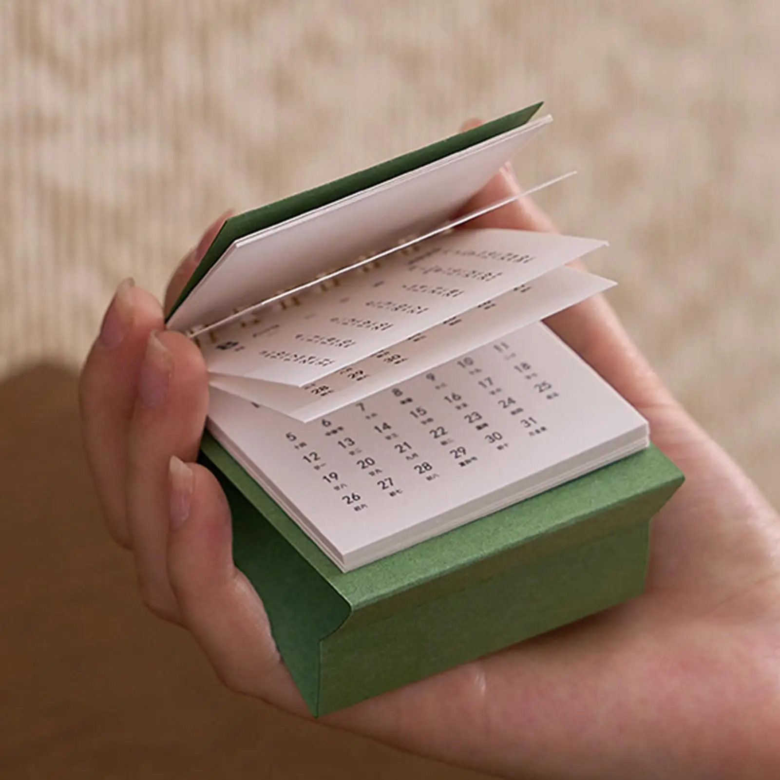 

2026 Mini Simple Desk Calendar Creative Spiral-Bound Calendar for Desktop Decoration & Office Stationery