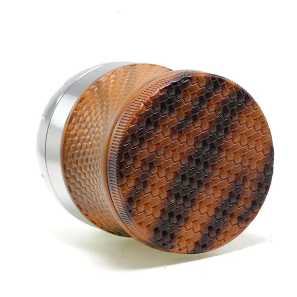 New Crusher Herb Grinder 4 Layer Mesh Drum Style Zinc Alloy 63mm Diameter Mills Tobacco Crucher Hierba