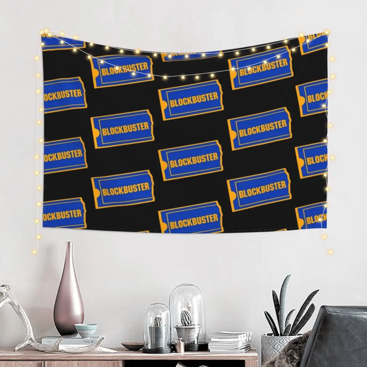 Blockbuster Logo Tapestry Wall Hanging Bathroom Decor Carpet On The Wall Tapestry