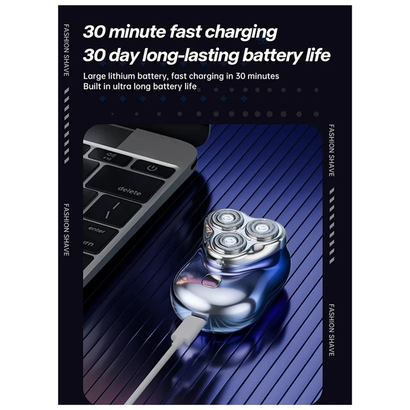 M17K-3D العائمة المغناطيسي شفرة الرجال ماكينة حلاقة كهربائية صغيرة محمولة اللحية القاطع قابلة للشحن ماكينة حلاقة كهربائية دوارة