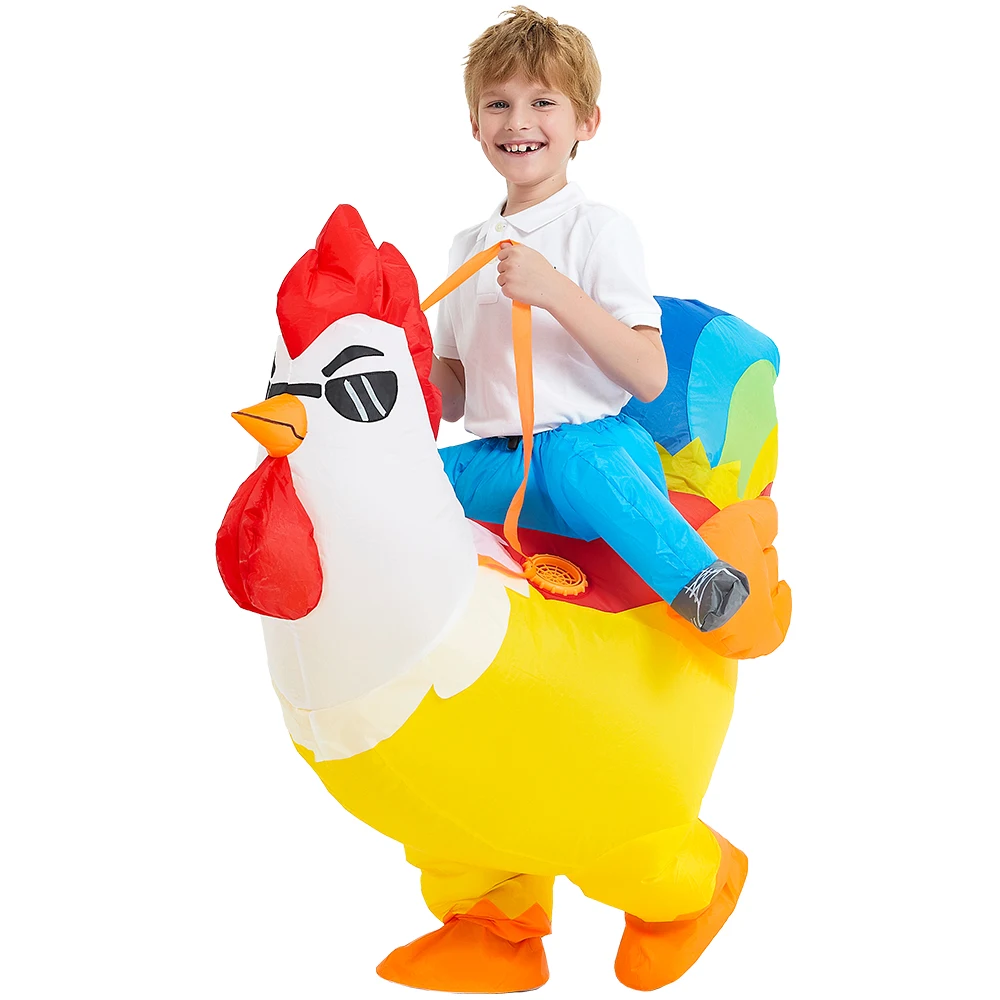 Disfraz inflable de unicornio y dinosaurio para niños, ropa divertida y bonita para niños y niñas, trajes de fiesta de actuación de Navidad y Halloween