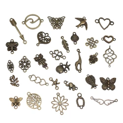 20pcs Connector Charms For Jewelry Making DIY Handmade Craft Necklace Bracelet Earring Making Vintage Antique Bronze Color