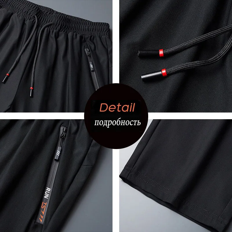 Pantalones deportivos transpirables para hombre, pantalón de chándal informal, de secado rápido, para gimnasio y exteriores, talla grande 6XL, para verano