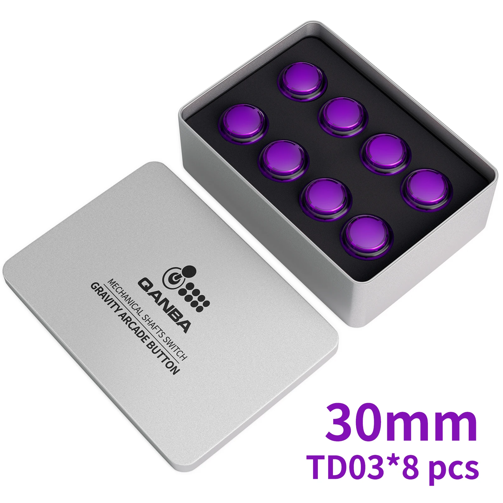 Qanba Gravity KT Arcade buttons Mute snap-in button 30mm Arcade Joystick DIY Parts (8Pcs)