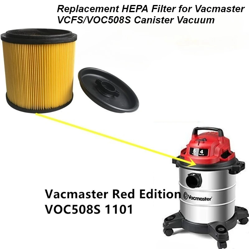 

Replacement HEPA Filter for Vacmaster VCFS/VOC508S Canister Vacuum - Captures 99.97% Dust Pollen Pet Dander
