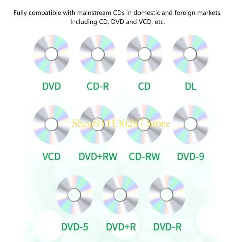 

J1HC USB Внешний DVD -оптический писатель с бриллиантовым рисунком, портативные горелки типа C для резервного копирования