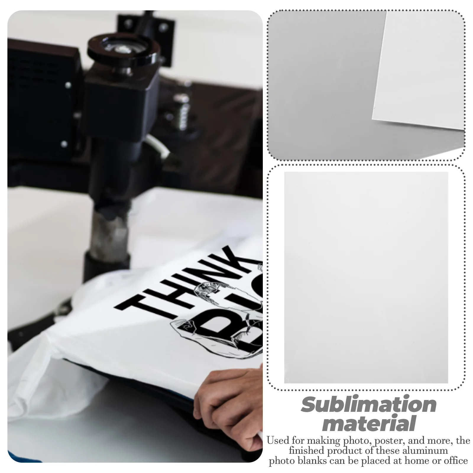 

2pcs Aluminum Plate Sign 30x40cm White Sublimation Blank Metal Boards DIY Craft Materials for Home