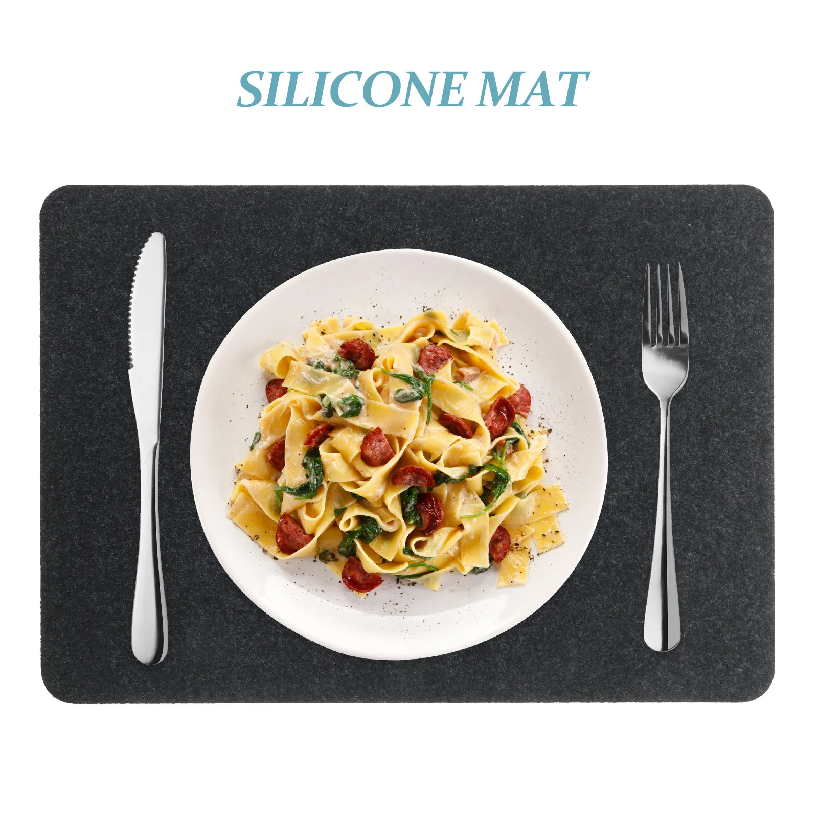 2Pcs Air Fryer Heat Resistant Pad Silicone Non-Slip Insulation Mat Kitchen Appliance Protective Slide Mat Countertop Heat