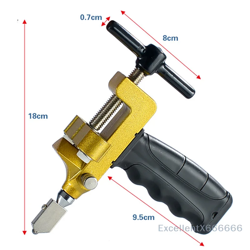 DIY 2-in-1Glass Knife Ceramic Tile Opener Handheld Glass Knife Ceramic Tile Cutting Knife Portable Diamond Cutting Tool