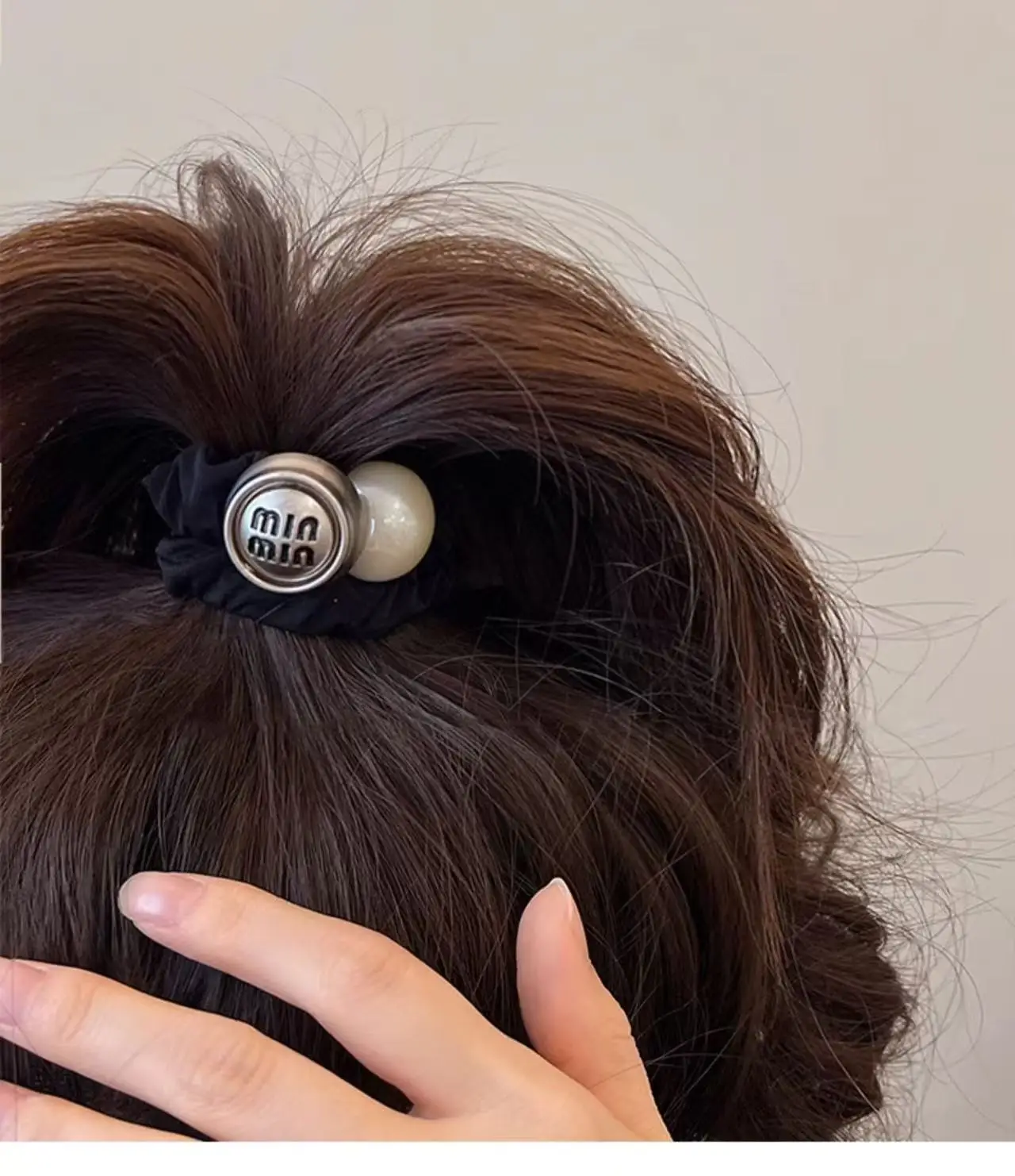 고급스러운 한국 스타일의 다용도 헤어 액세서리: 여성용 진주 머리끈, 2025년 신상 헤어 루프, 머리끈, 고무줄