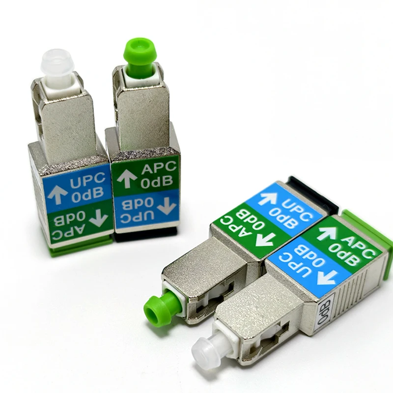 1-5PCS NEW Optic Fiber Attenuator Connector 0dB SC/APC Female-SC/UPC Male SM-9/125 Fiber Optic Adapter Flange Coupler Wholesale