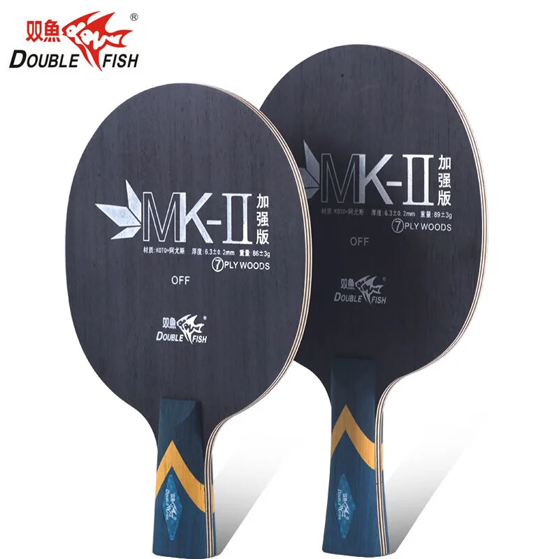 Double Fish MK-II Seven Layer Pure Wooden Arc Circle Fast Attack Professional Table Tennis Paddle Bottom Plate