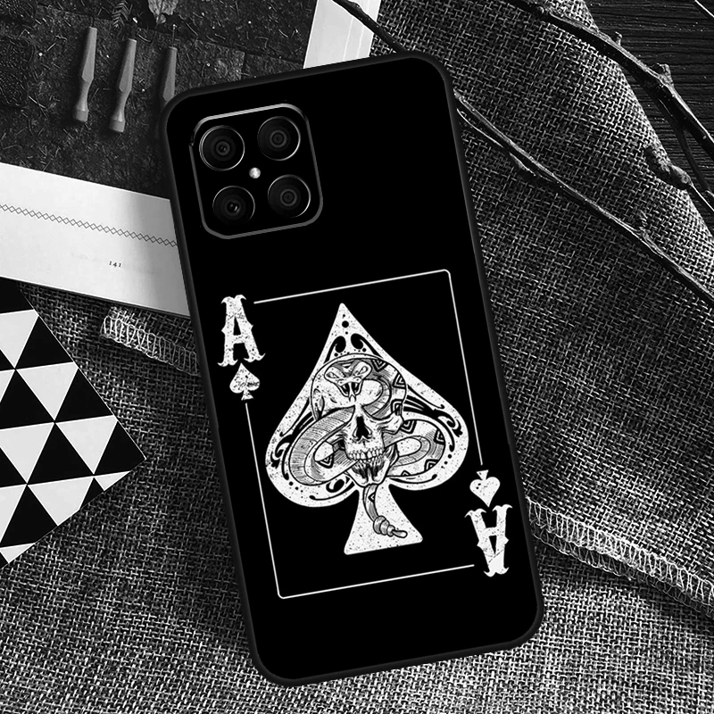 Ace of Spades Poker For Honor Magic 6 Pro Magic 5 Lite 50 70 90 Lite X6 X7 X8 X9 X6a X7a X8a X9a X8b X9b Case