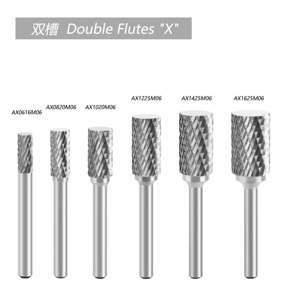 Imagem -03 - Tungsten Steel Grinder Carbide Rotary File Cilíndrico Ball End Fresa Metal Grinding Gravura Single Double Groove 1pc