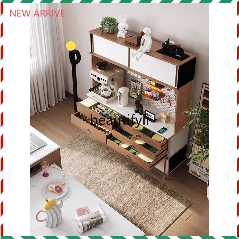 

D2520 Боковой шкаф, средневековый многофункциональный шкафчик, встроенный двухслойный чайный шкаф и барная стойка у стены