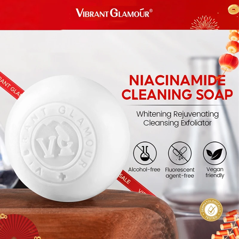 

VIBRANT GLAMOUR Очищение лица и тела Ниацинамидное осветляющее мыло Глубокое очищение