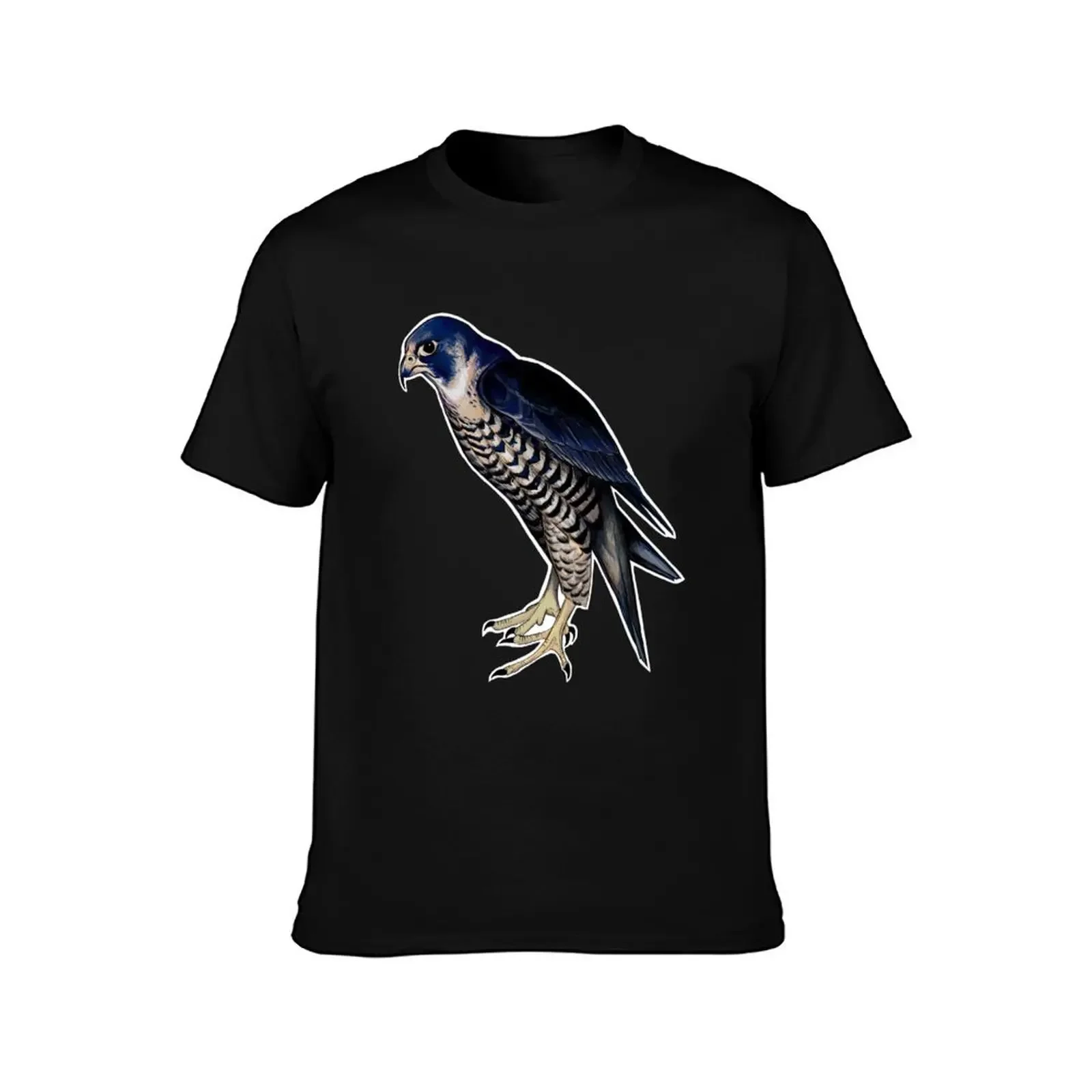 Peregrine Falcon colored digital art T-Shirt designer shirts plus size clothes mens vintage t shirts