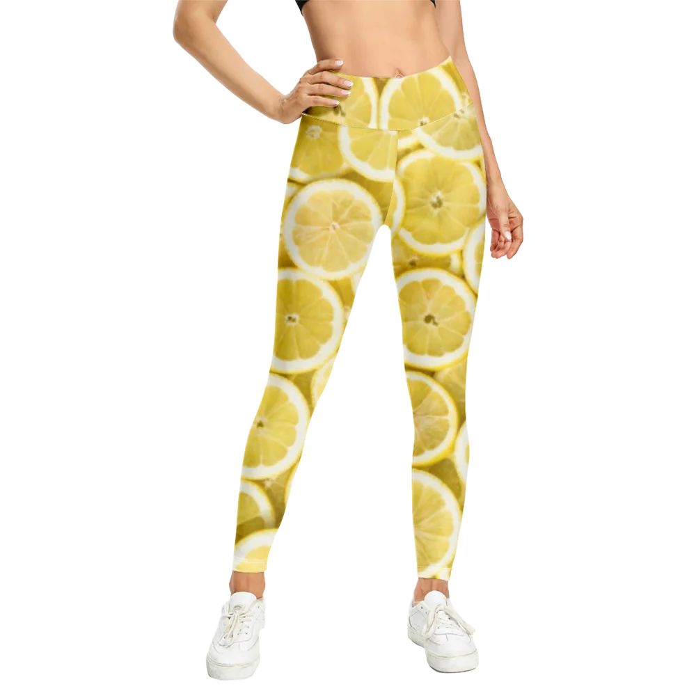 Spodnie z nadrukiem owoców Seksowne legginsy Spodnie damskie Świeże bezszwowe legginsy z wysokim stanem Dziewczyna Gym Yoga Pants Butt Lift Outfit Odzież