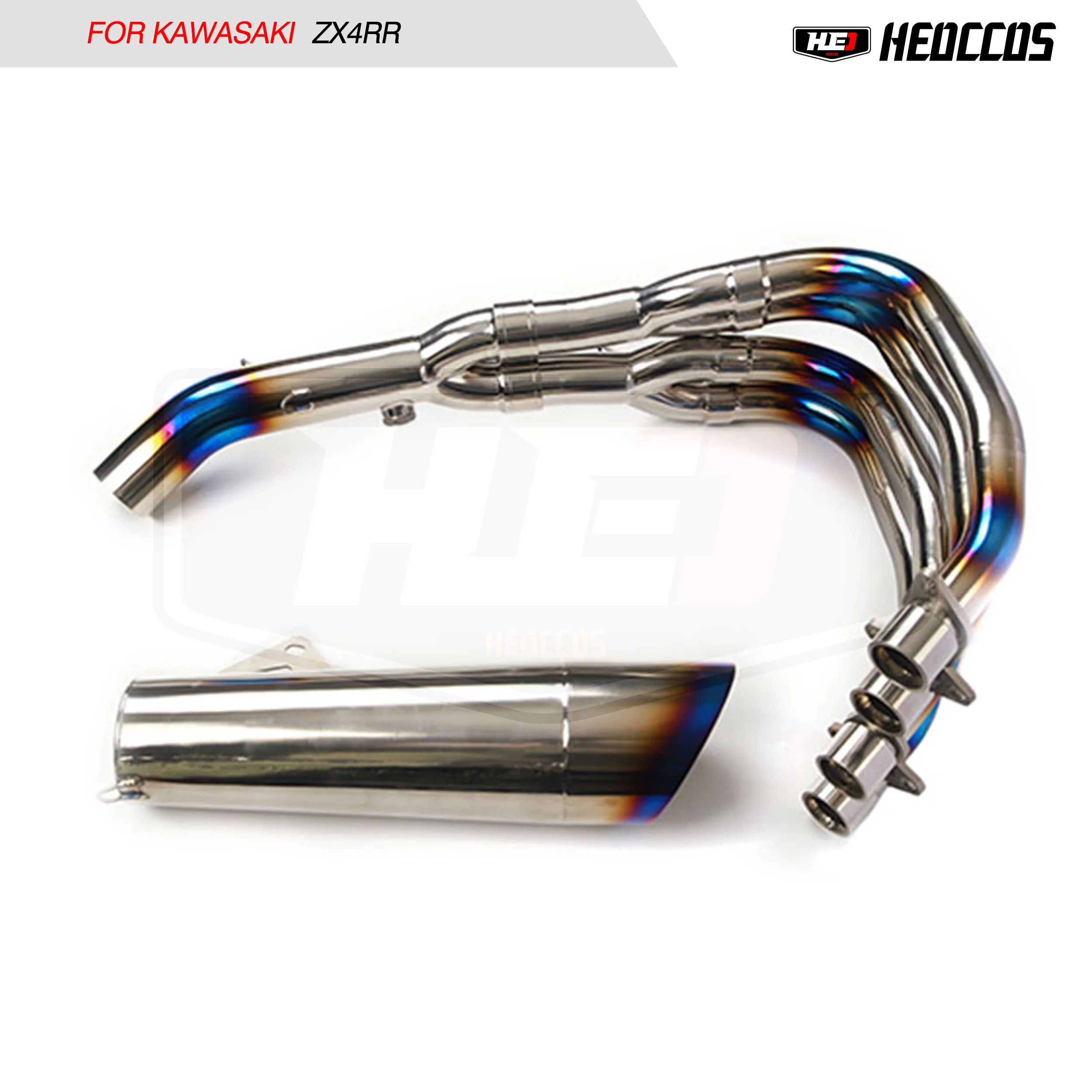 HEO Titanium Alloy Motorcycle Exhaust Front Pipe For KAWASAKI ZX-4RR ZX-25R Exhaust Titanium Alloy Performance Exhaust