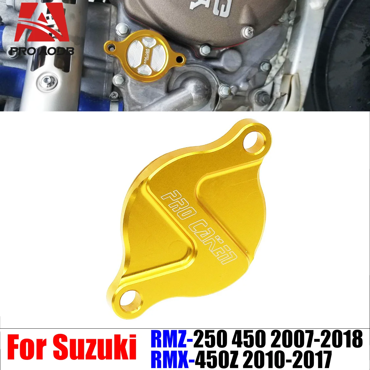 For Suzuki RMZ250 2007-2018 RMZ450 RMX450Z 2010-2017 RMZ RMX 250 450 Reliable durable Motorcycle CNC Engine Oil Filter Cover Cap