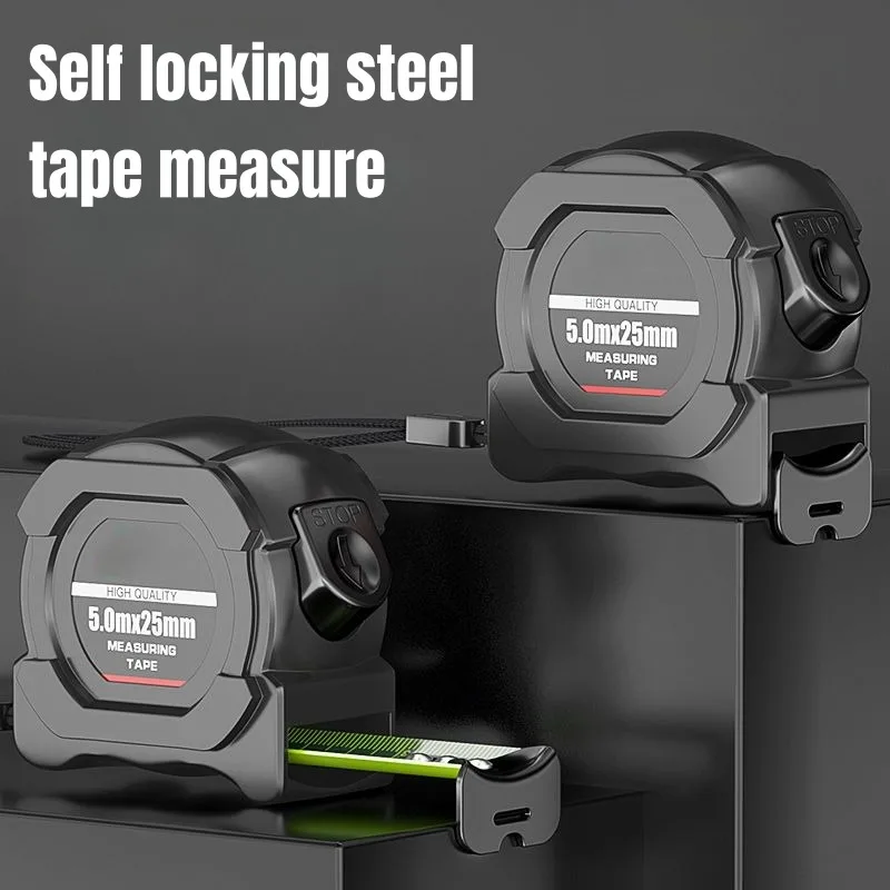 5/7.5/10M Metric Measuring Tape Self Locking Steel Tape Measure retractable High Precision Wear-resistant Ruler Measuring Tools