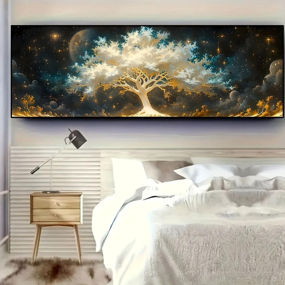 Classic Vintage Moonlight Sea View Canvas Poster Art Frameless Horizontal Wall Decor Suitable For Kitchen Office Living Room 3