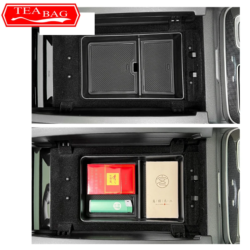 For Hongqi HS5 2019-2022 Car Styling Center Console Organizer Storage Interior Armrest Storage Box Auto Modified Accessories