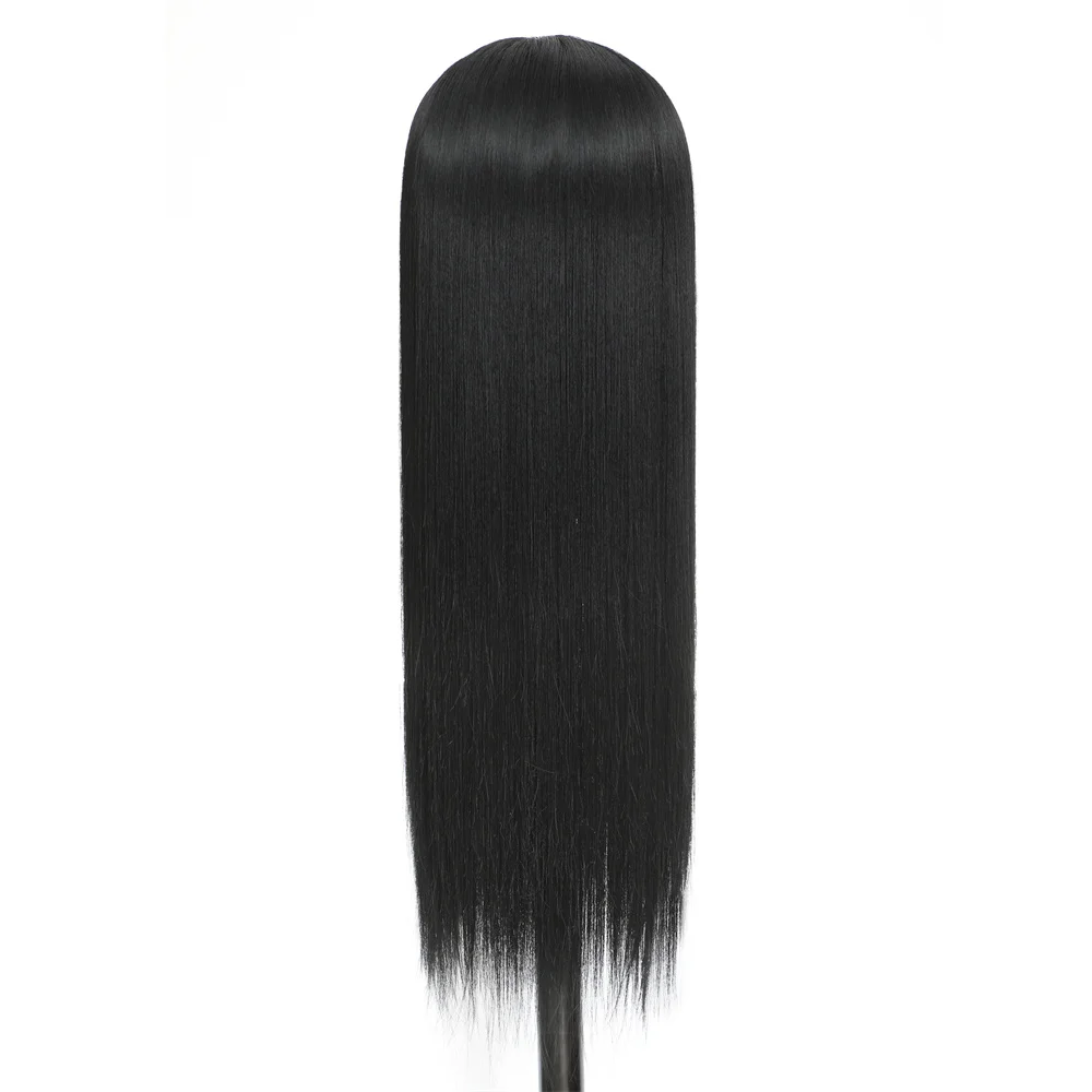 U Part 16-30 Inch Synthetic Long Straight Wig Natural color Glueless for Black Women Daily Partry  No Glue  In 150% Density