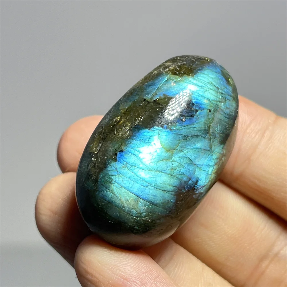 Labradorite Blue Palm Stone Quartz Crystal Natural Reiki Lace Polishing Healing Spiritual Minerali Home Decoration Gift  Energy