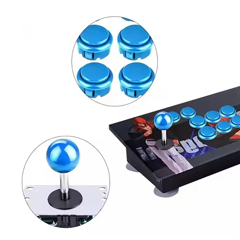 Wholesale DIY Arcade Kit with Sanwa 8-Way Joystick LED Push Buttons and Zero Delay USB Controller for Raspberry Pi PC Fighting S