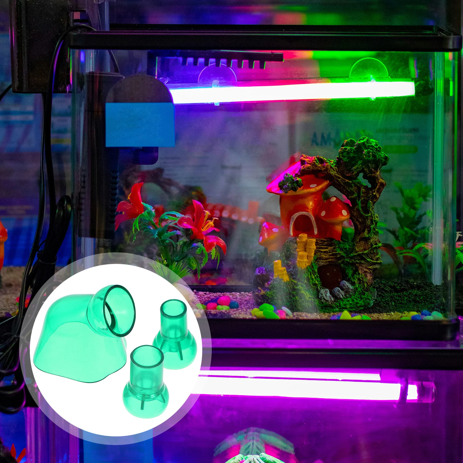 

1Set Aquarium Lily Pipe Outflow Filter Dual Connector Transparent Aquarium Tubing Water Flow Replacement Fish Tank Filter