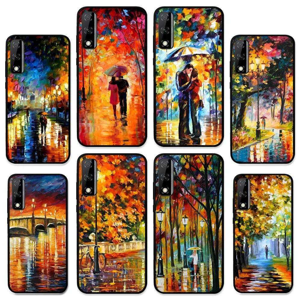 L-Leonid A-Afremov Oil Painting Phone Case For Huawei Y9 6 7 5 Prime Enjoy 7s 7 8 plus 7a 9e 9plus 8E Lite Psmart Shell