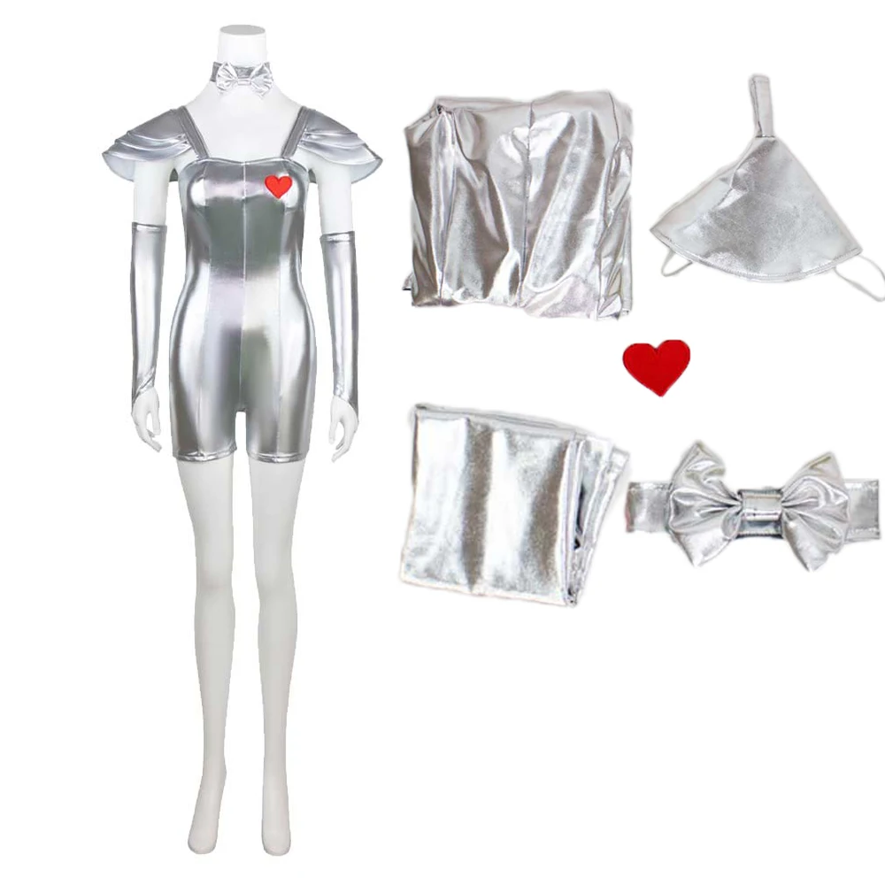 

Movie The Wonderful Wizard Tin Man Dress Clothes Women Halloween Costume Carnival Outfit Suits Party Disguise Roleplay Female
