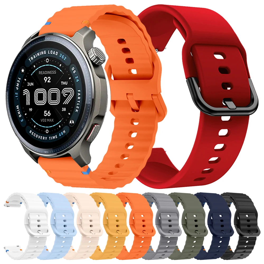 Bracelet de rechange en Silicone pour AMAZFIT BALANCE2, 20mm 22mm, BIP6 5 UNITY/GTS 4 3/GTR 4 3pro 2e/Active 2, souple