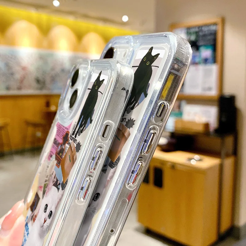 Cool Cat Soft Phone Case For Xiaomi Redmi Note 10 Pro Case Redmi Note 9 8 11 11s 10C For Xiaomi 13 Pro 12 Lite 11T Pro 12T Cover