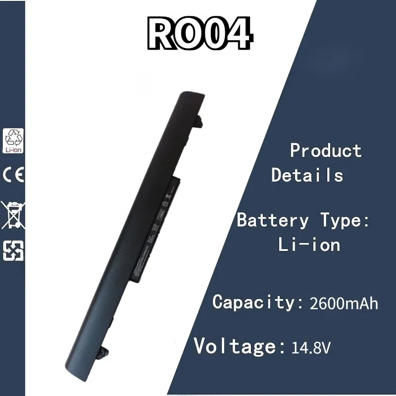 

14.8V 2600mAh RO04 Battery For HP ProBook 400 440 G3 430 G3 RO04XL RO06 RO06XL HSTNN-PB6P HSTNN-LB7A/DB7A 805045-851 805292-001