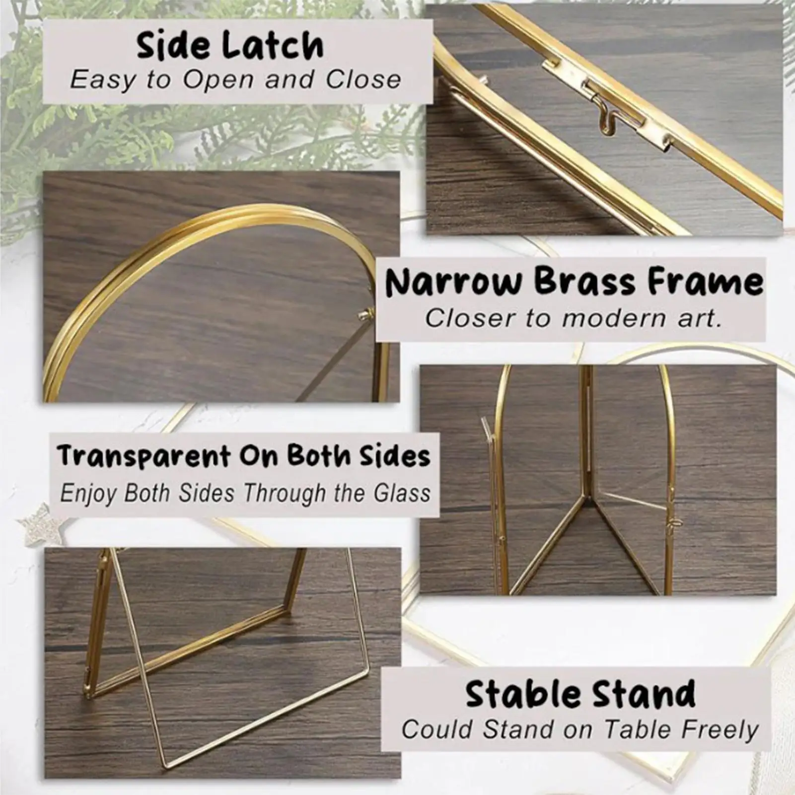 Picture Frame Metal Arch Tabletop Holder Memory Display Picture Frame For Living Room Bedroom Study Apartment Bedside Parents