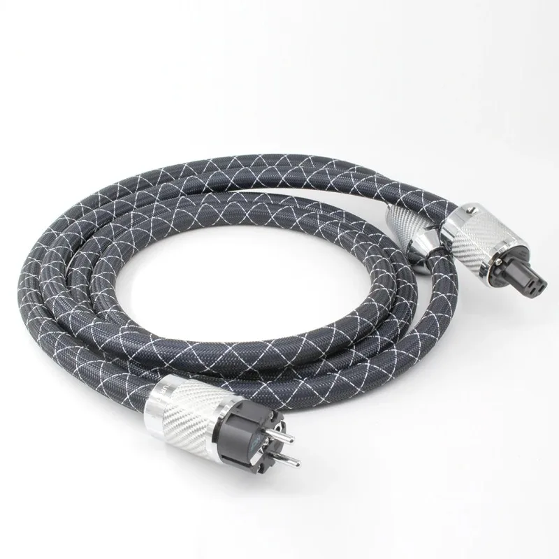 Carbon Fiber Fever EU AC Power Cable FI-E50 NCF Plug Fever Audio