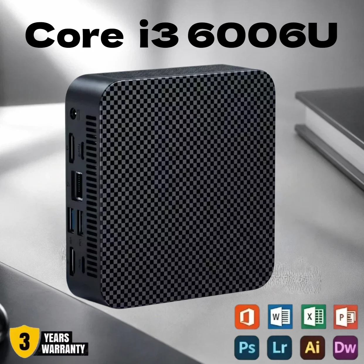 New Mini PC Intel Core i3-6006U Small Pocket Computer Portable 16GB RAM 1TB SSD WiFi 6 BT5.2 Gaming Desktop PC