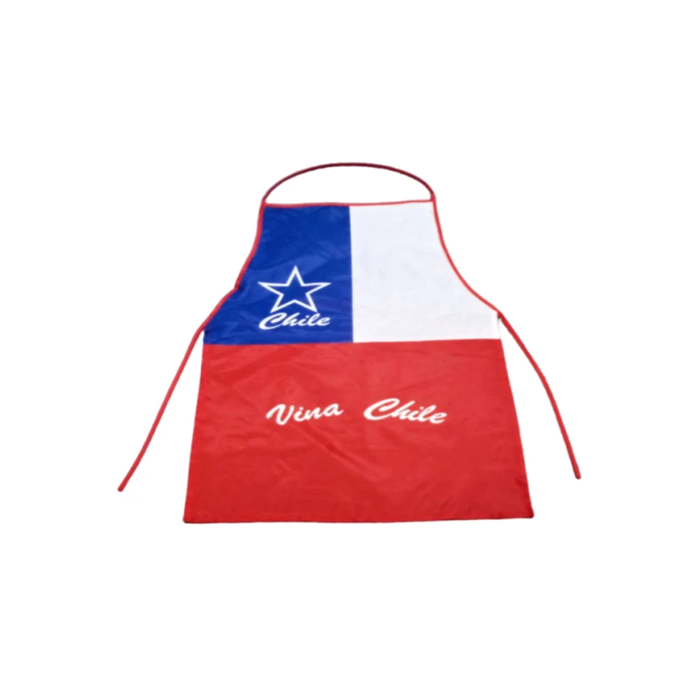 Directly Delivery 100% Polyester Free Size Chile FLags  apron