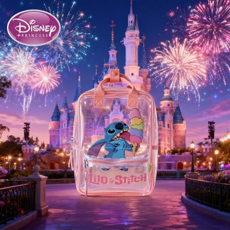 Disney Stitch 2025 Nieuwe zomer Jelly oranje Leuke en modieuze kinderrugzak Mini-rugzak voor jongens en meisjes