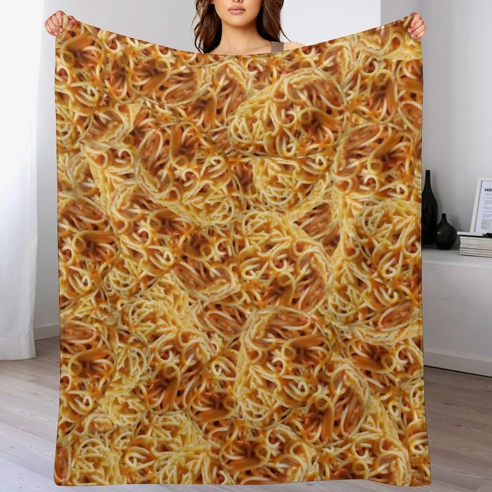 

Spaghetti Spaghet Pasta Red Sauce Gravy Italian Italia Nona Throw Blanket Plaid Flannel Fabric Blankets