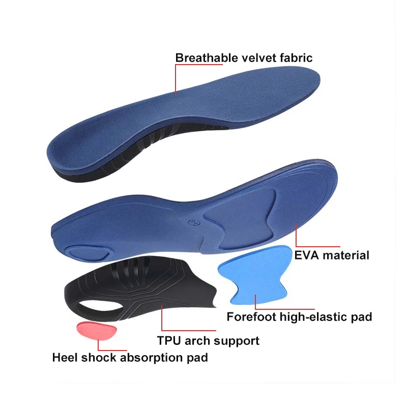 Medical-Grade Orthopedic Insoles - Podiatrist-Approved Flat Feet Correction & Marathon Running Support