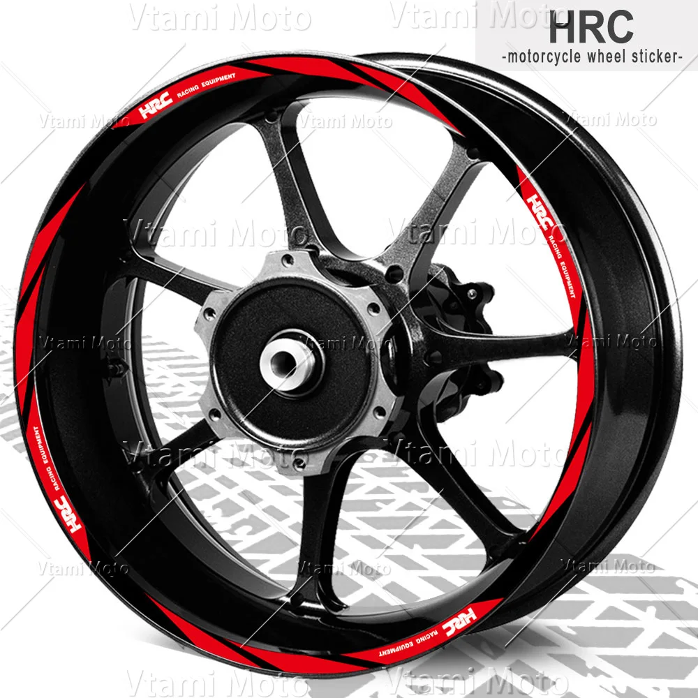 Reflective Motorcycle Wheel Sticker Tire Stripe Rim Decals For HRC CBR1100 CBR1000RR 600RR CBR 650 500R 300R 250R 125