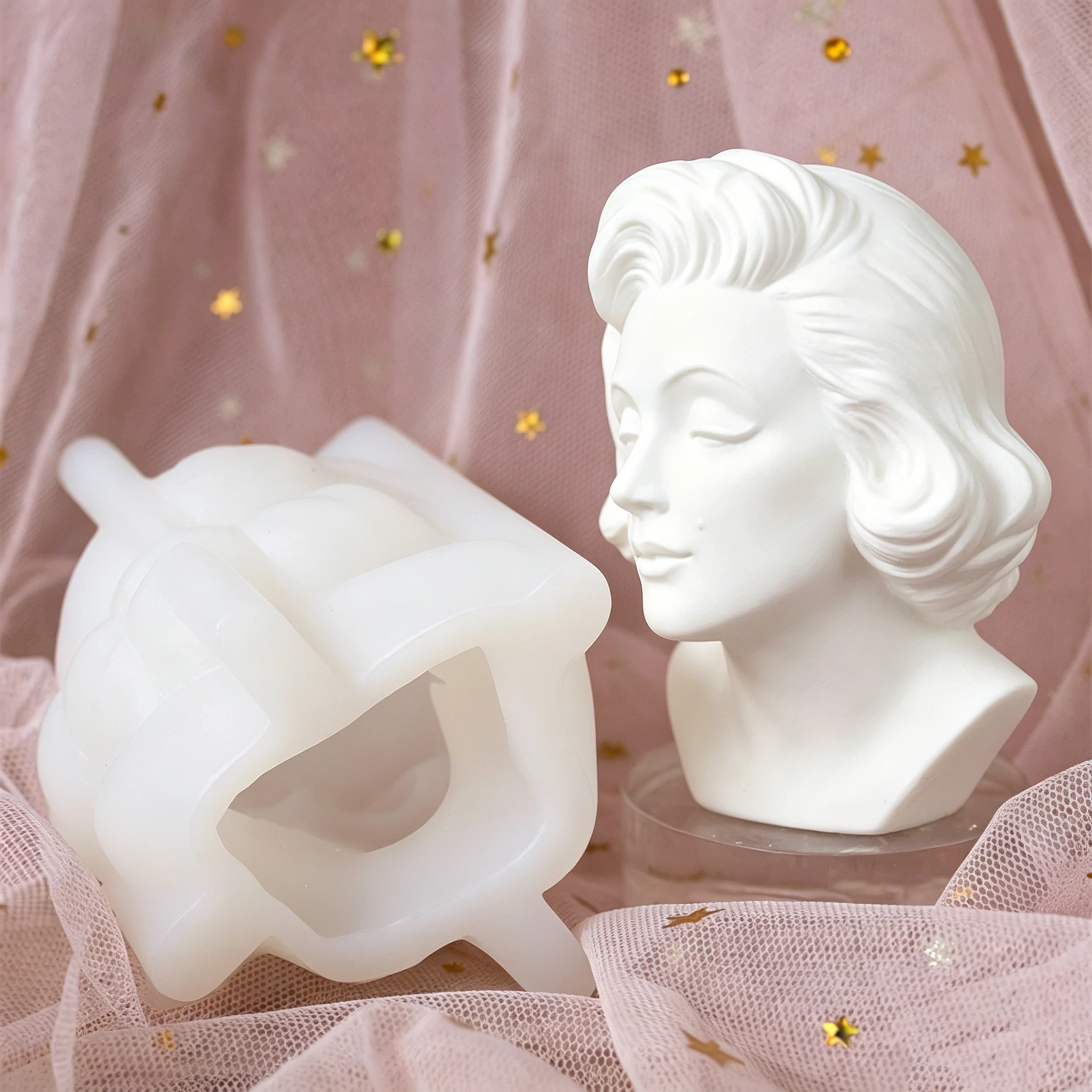3D European Celebrity Statues Female Avatar Silicone Mold Handmade Epoxy Making Candle Mould Gypsum Ornament Household Supplies