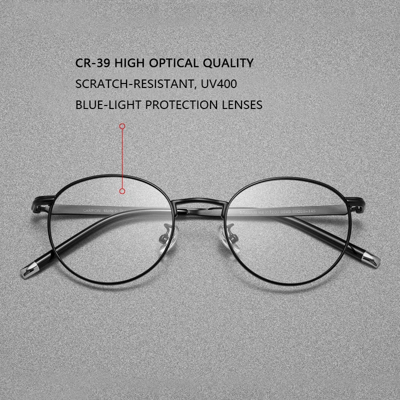 Pure Titanium Lightweight Reading Glasses, Ultra-thin Transparent Optical Resin Lens for Men,Diopters:+1 +1.5 +2 +2.5 +3+3.5+4.0